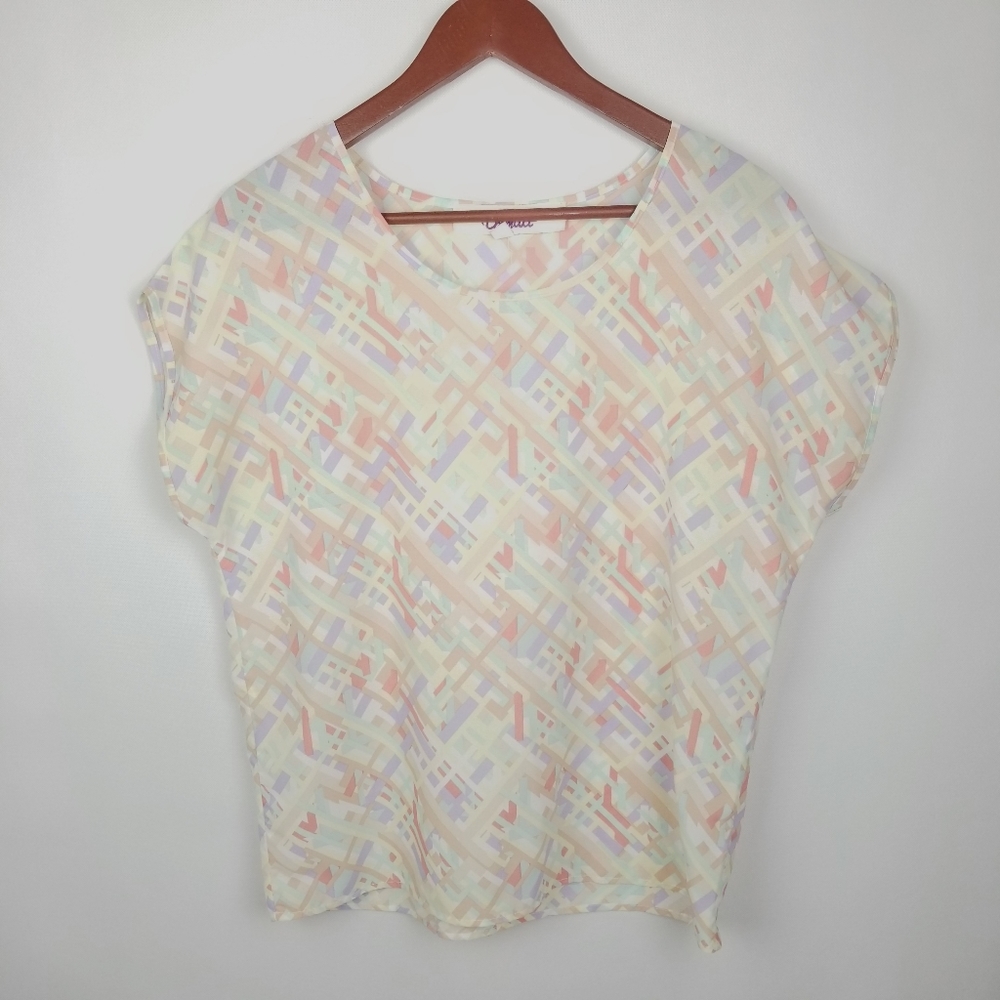 Emmelee Geo Print Professional Blouse Med
